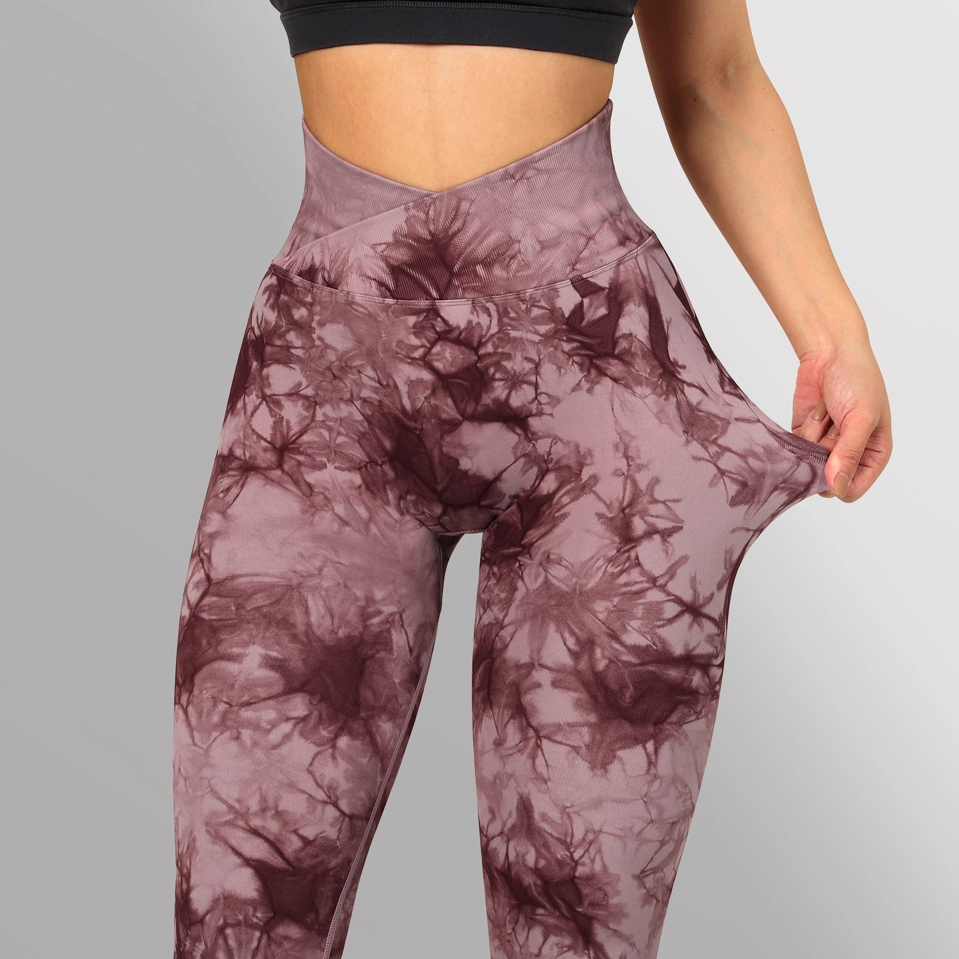 Ultra Stretch Tie Dye Leggings Corte V En Cintura