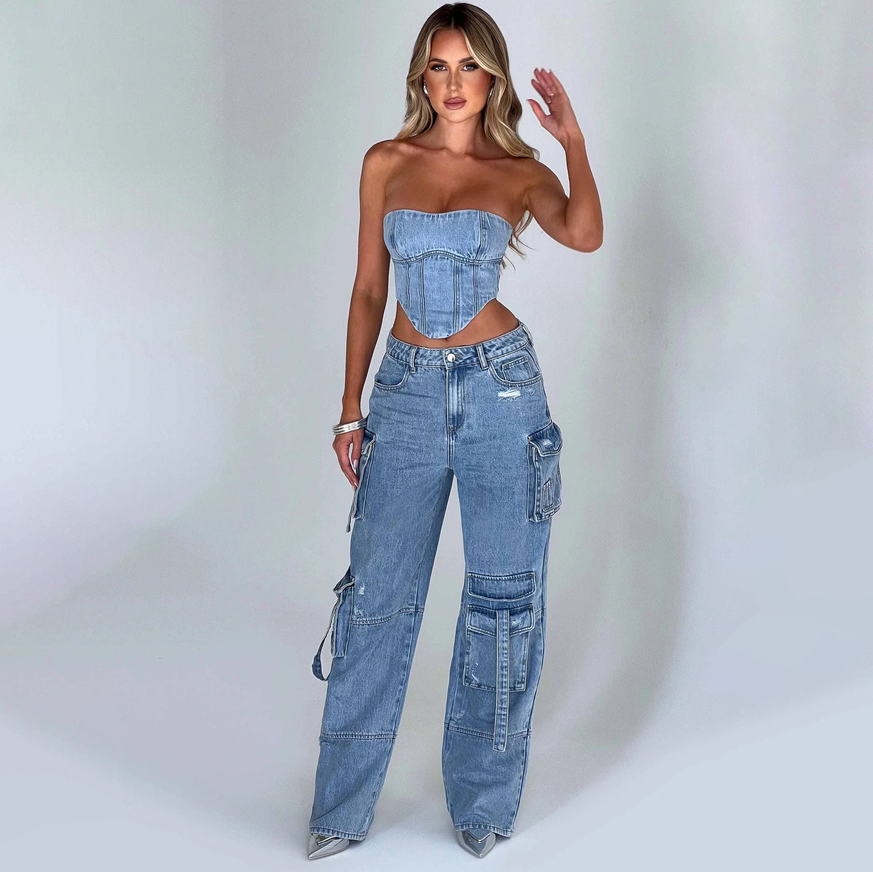 Outfit Denim Cargo Corset