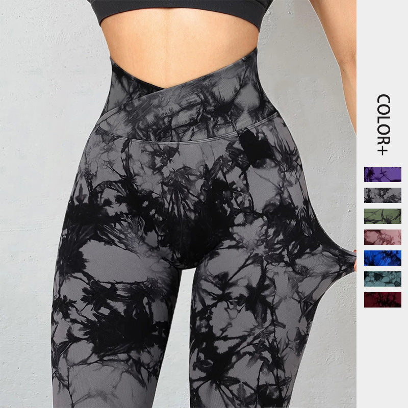 Ultra Stretch Tie Dye Leggings Corte V En Cintura