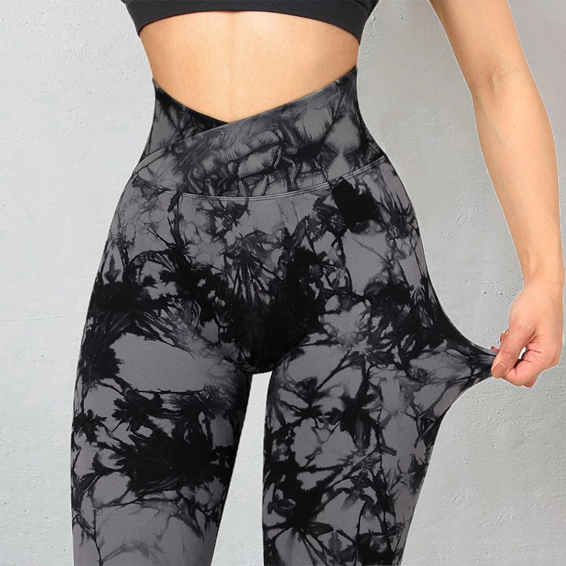 Ultra Stretch Tie Dye Leggings Corte V En Cintura