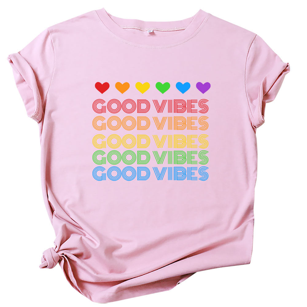 Good Girl High Vibing Love Blusa Manga Corta