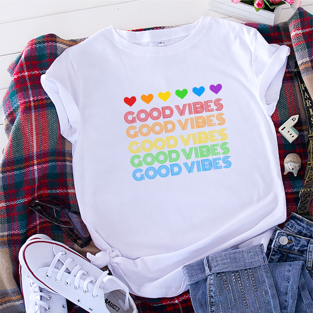Good Girl High Vibing Love Blusa Manga Corta