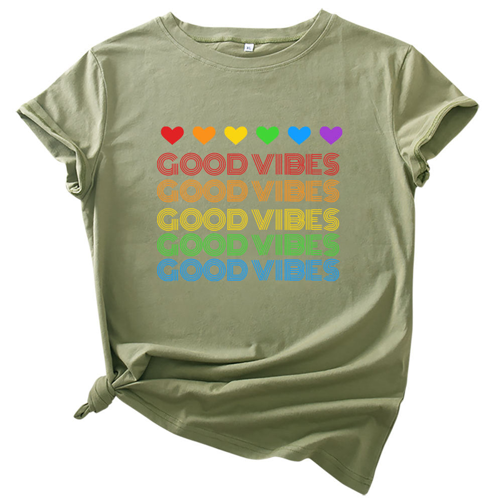 Good Girl High Vibing Love Blusa Manga Corta