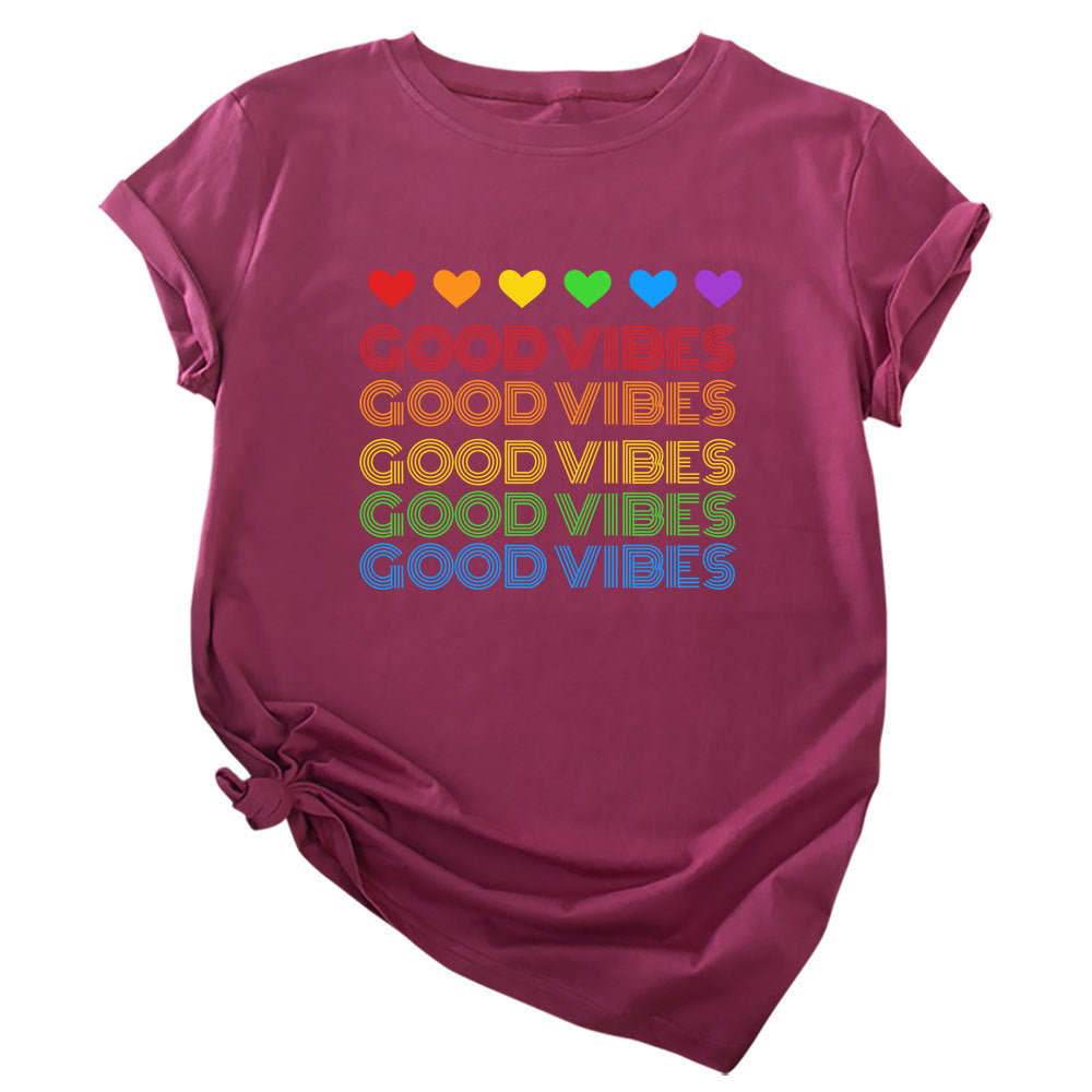 Good Girl High Vibing Love Blusa Manga Corta