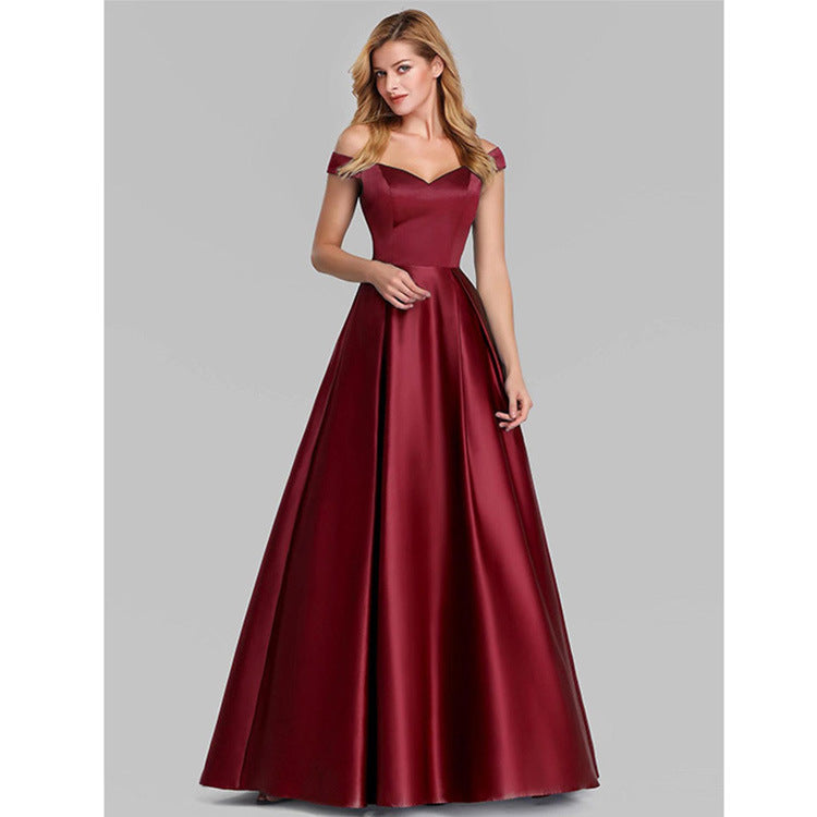 Princess Timeless Solid Color Long Vintage Vestido