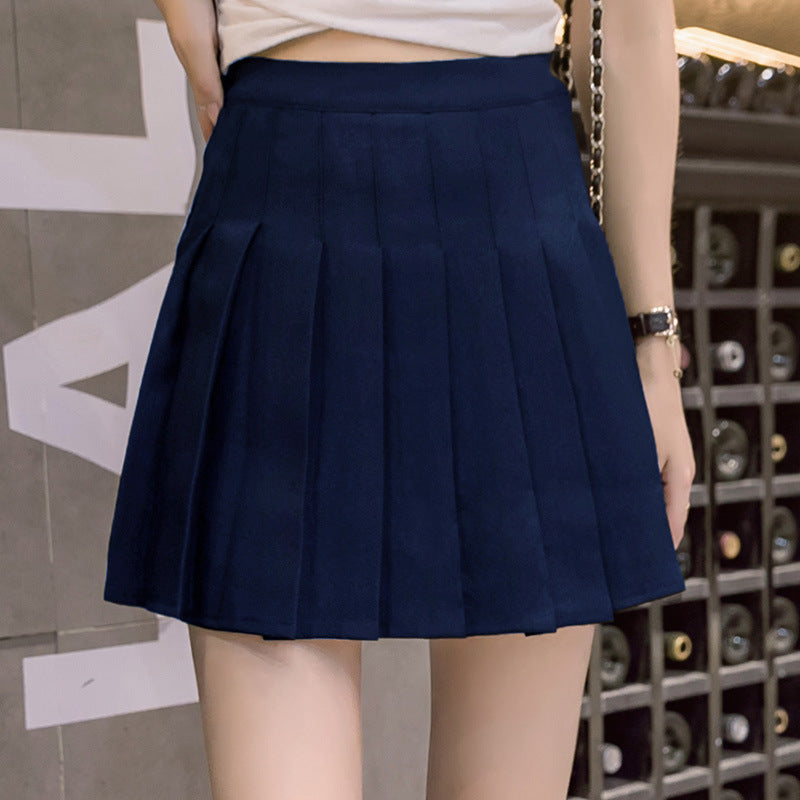Good Girl K-Pop College Skirt Falda Tableada Cintura Media-Alta