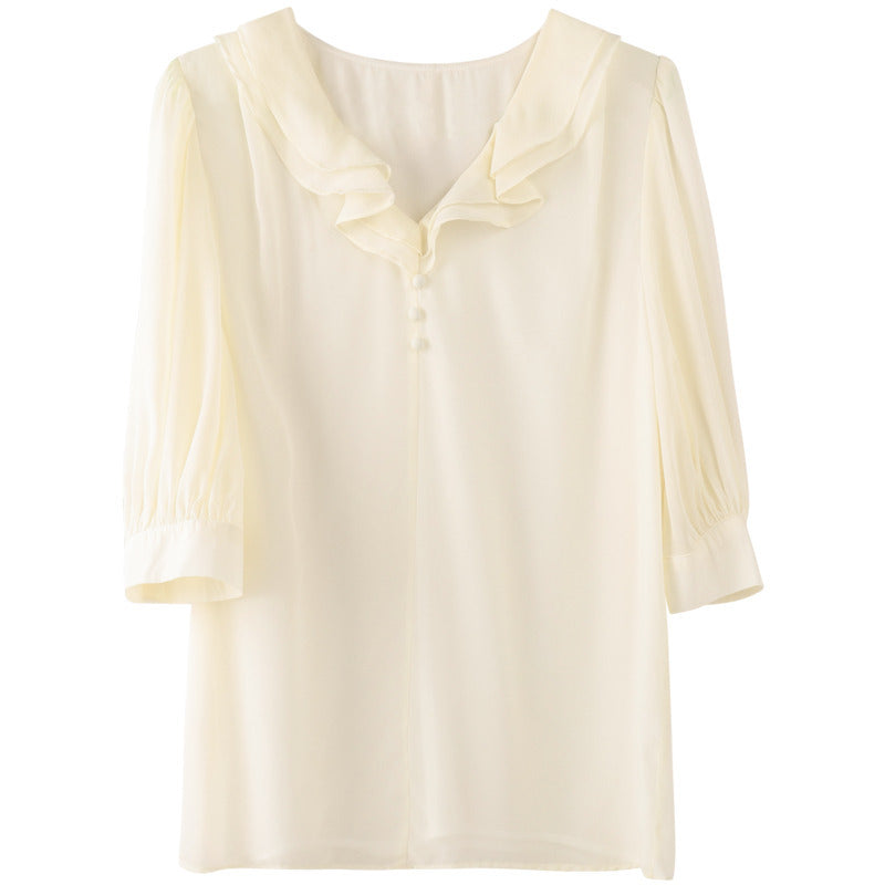 Good Girl Sweet Ruffled Blusa