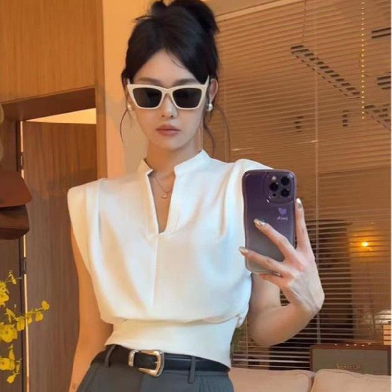 Boss Lady Vest Blusa Cuello V