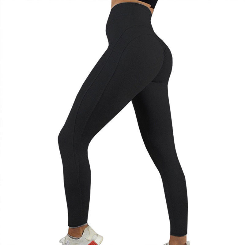 Sport Legging Solid Cintura Efecto Faja Y Realce De Silueta