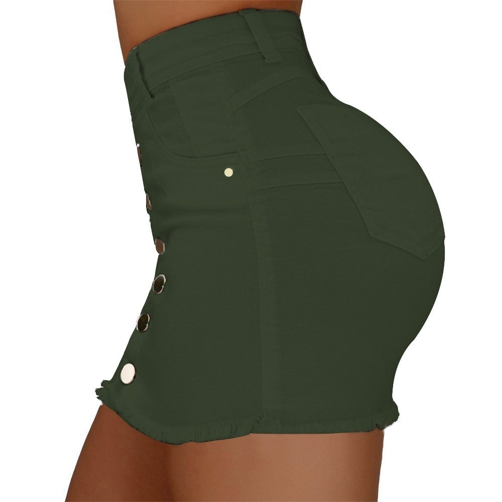 Rebel Spirit Push My Buttons Falda Cintura Alta Con Bolsillos