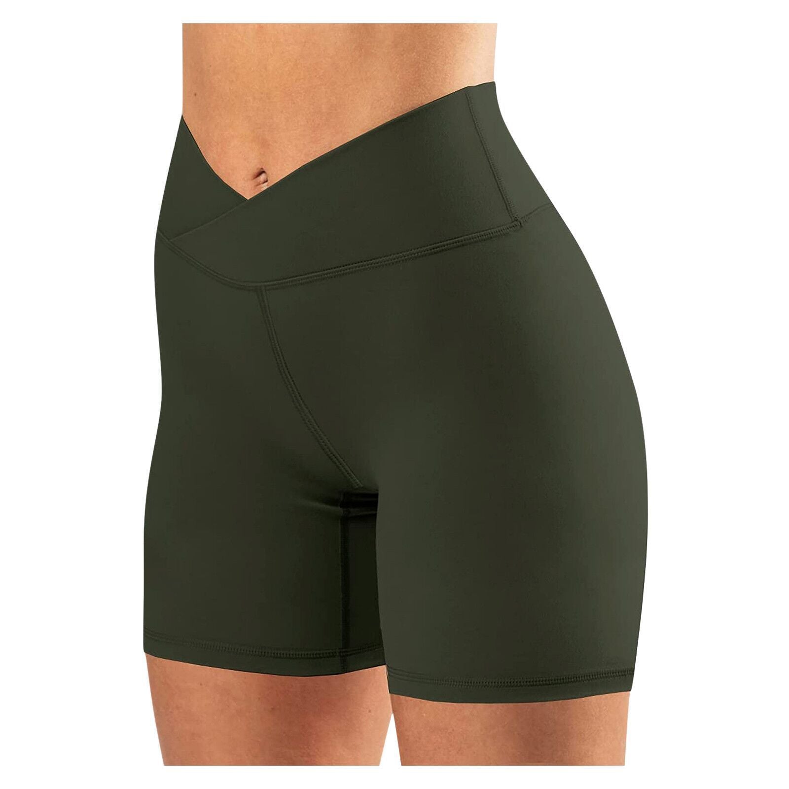 Fitness Short Corte V al Frente Efecto Estilizado
