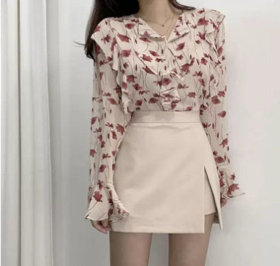 Boss Lady Eleganza Asymmetric Short-Falda Cintura Alta