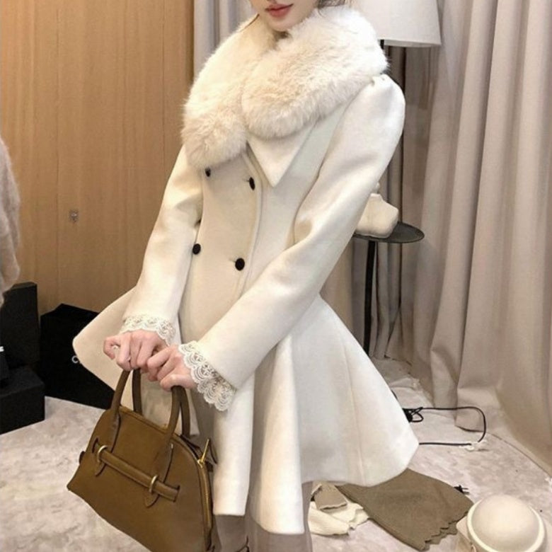 Drama Queen Thickened Warm Woolen Long Coat