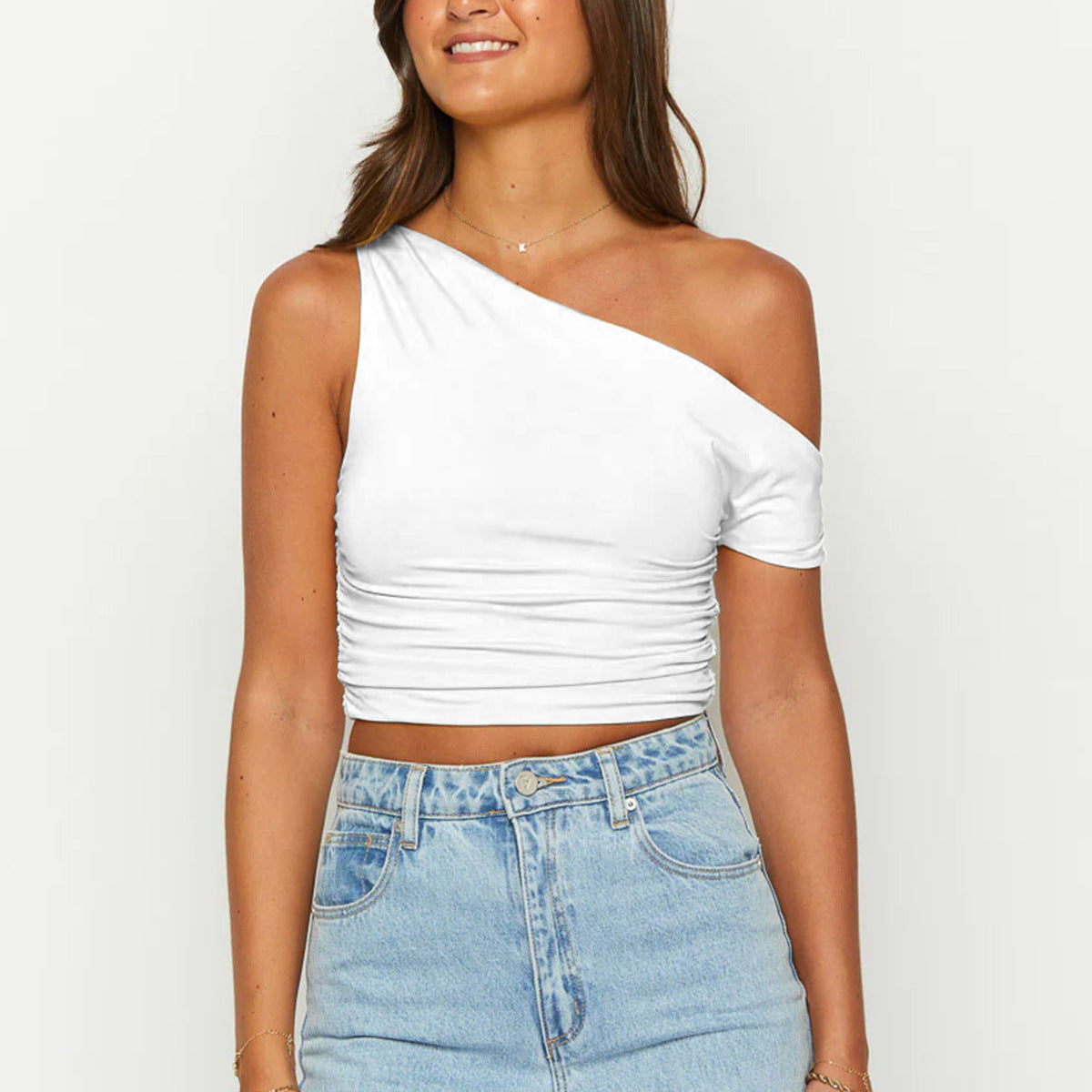 Rebel Spirit Slim One-shoulder Blusa Asimétrica