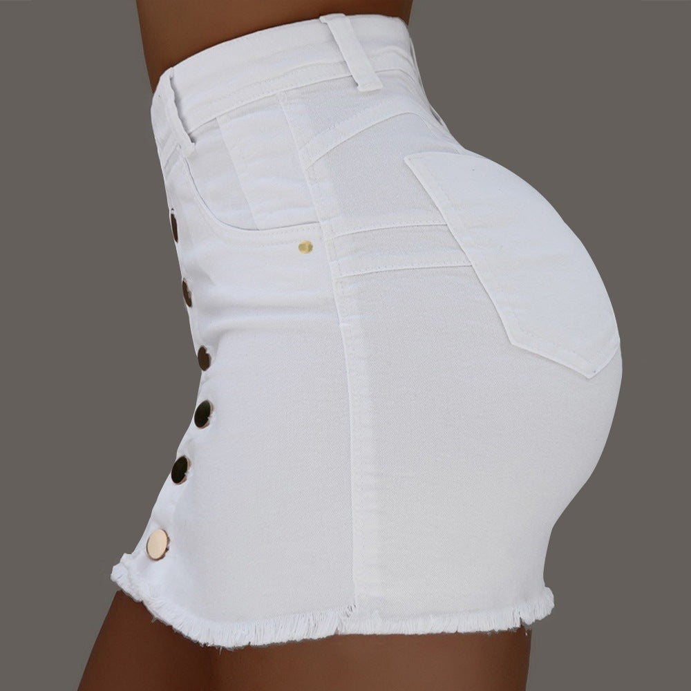 Rebel Spirit Push My Buttons Falda Cintura Alta Con Bolsillos