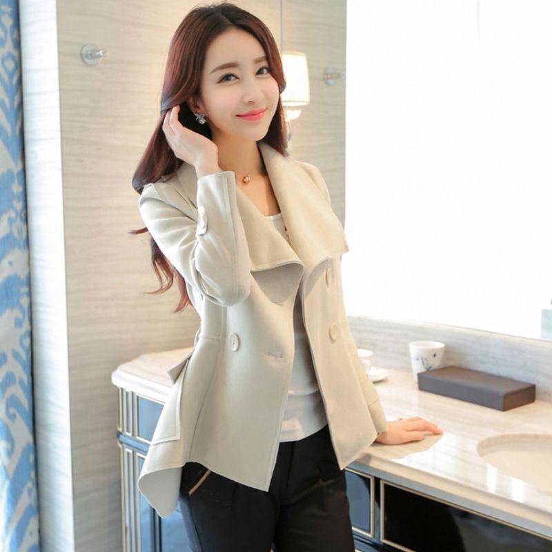 Boss Lady Versatile Suede Blazer Manga Larga