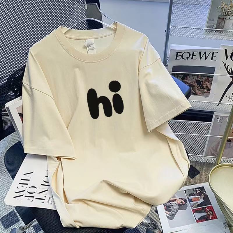 Aesthetic Relaxed Minimalist Short-Sleeve Blusa