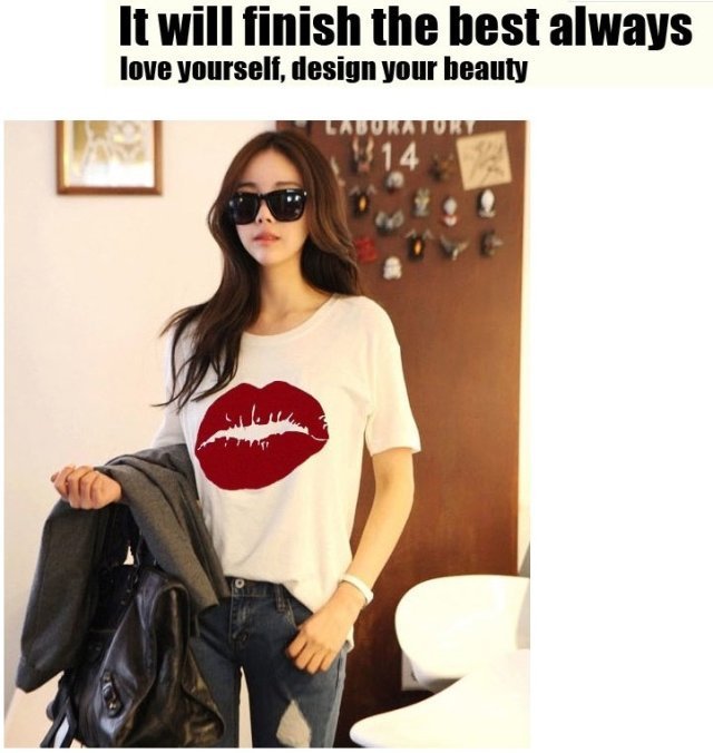 Drama Queen Big Lips Blusa Casual