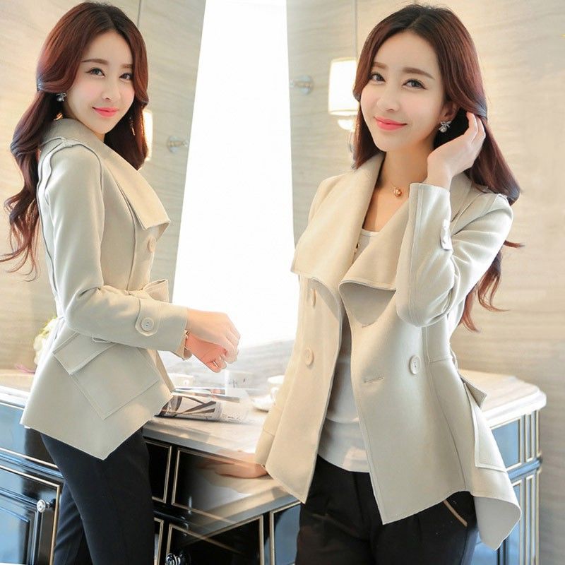 Boss Lady Versatile Suede Blazer Manga Larga