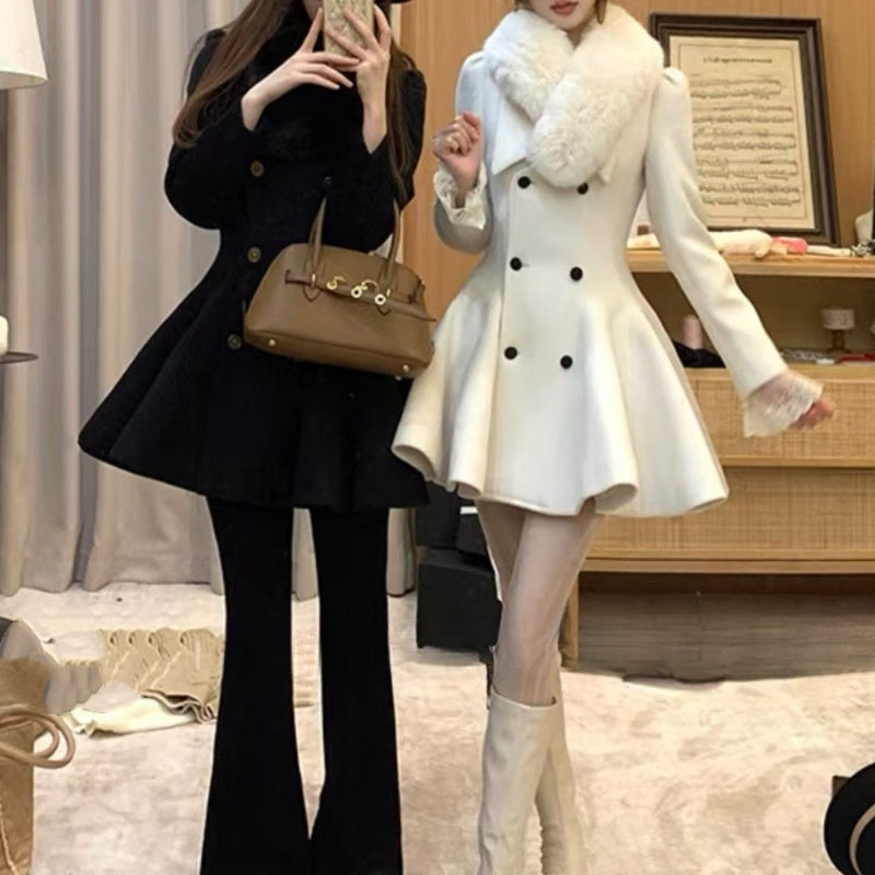 Drama Queen Thickened Warm Woolen Long Coat