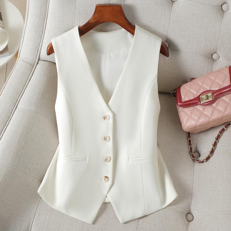 Boss Lady Basics Slim V-neck Chaleco