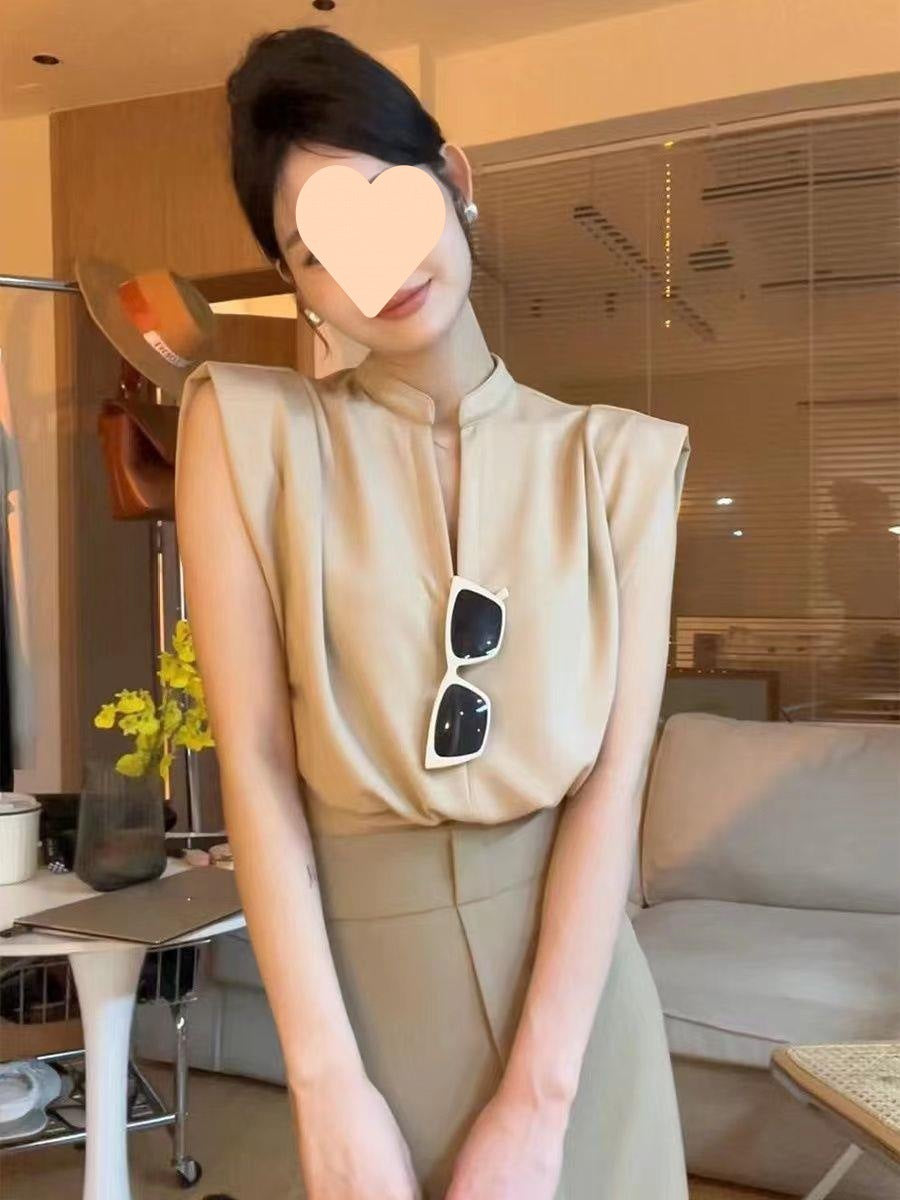 Boss Lady Vest Blusa Cuello V