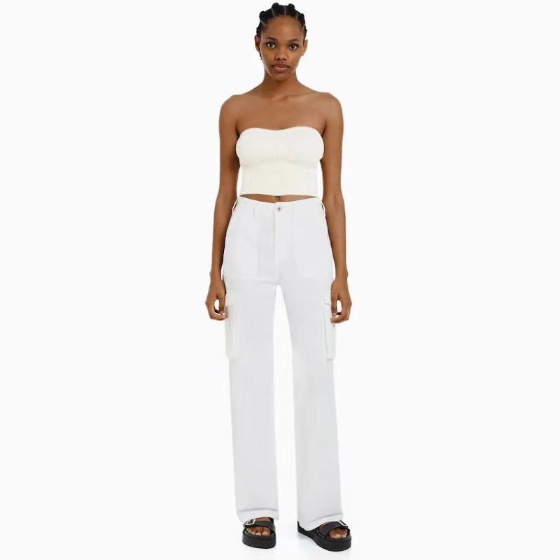 Bad Girl Cargo Fashion Jeans Corte Ancho