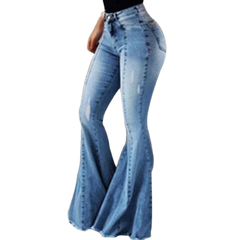 Rebel Spirit Denim Bell-bottom Pantalón Corte Sirena