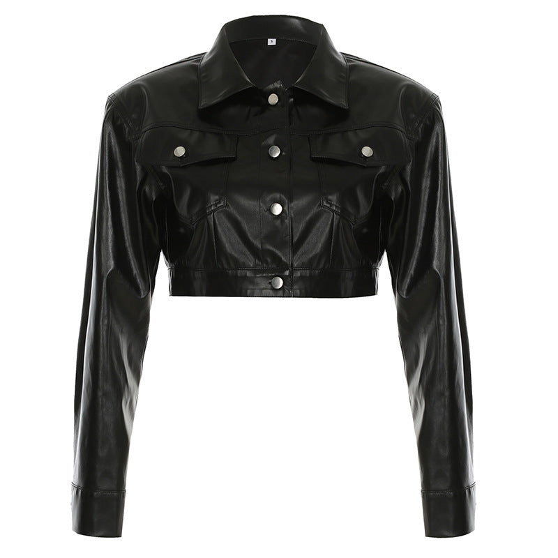 Bad Girl Biker's Leather Chaqueta Corta