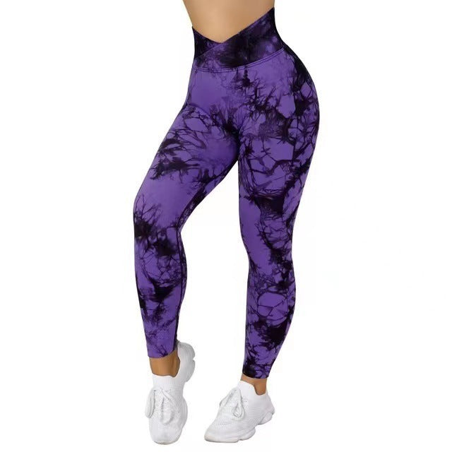 Ultra Stretch Tie Dye Leggings Corte V En Cintura