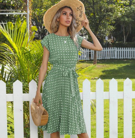 Princess Nature Polka Dot Short-Sleeve Vestido