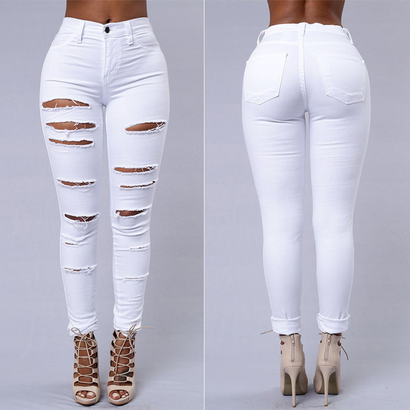 Rebel Spirit Skinny Jeans Pantalones Rasgados