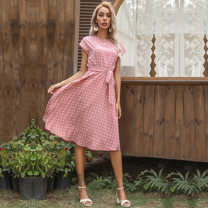 Princess Nature Polka Dot Short-Sleeve Vestido